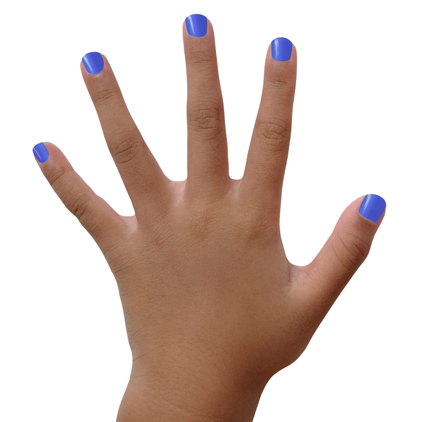 Close up Kid's hand with long nails isolated on white background